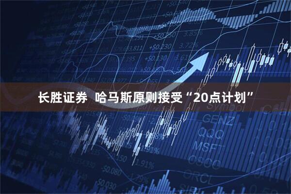 长胜证券  哈马斯原则接受“20点计划”