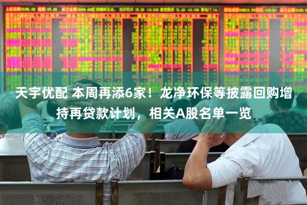 天宇优配 本周再添6家！龙净环保等披露回购增持再贷款计划，相关A股名单一览